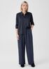 Silk Double Crepe Wide-Leg Pant