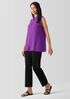 Silk Georgette Crepe Sleeveless Shirt