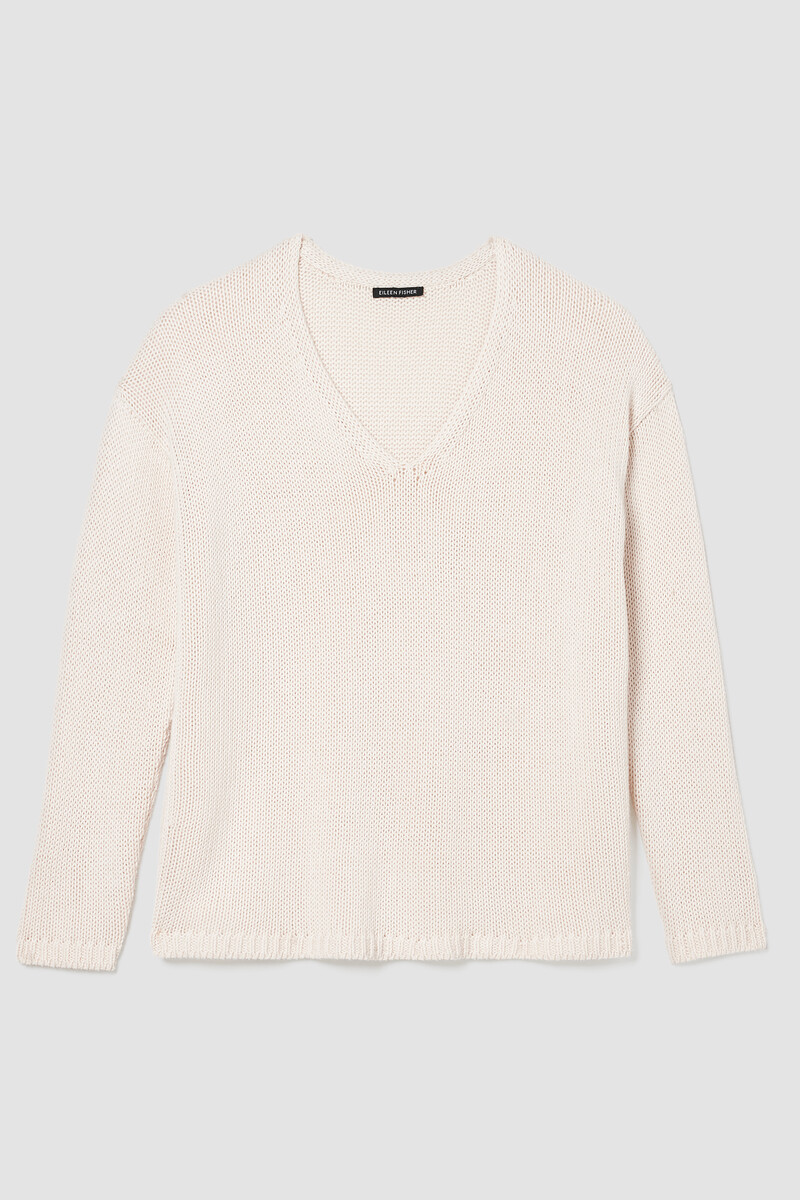 Peruvian Organic Cotton Cord Jersey V-Neck Top Peruvian Organic Cotton Cord Jersey V-Neck Top