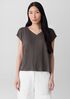 Organic Linen Jersey V-Neck Tee