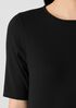 Organic Cotton Stretch Rib Crew Neck Top