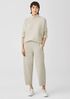 Organic Cotton Melange Crepe Lantern Pant