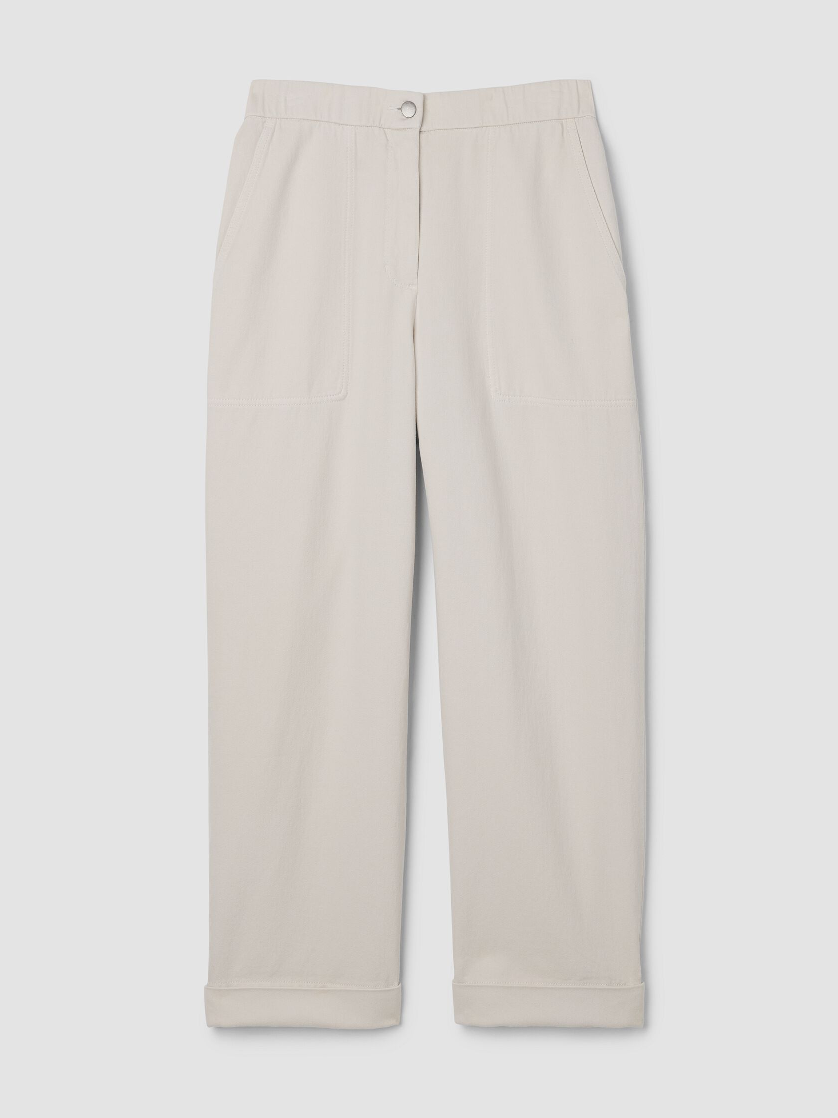 Garment-Dyed Utility Cotton Straight Pant