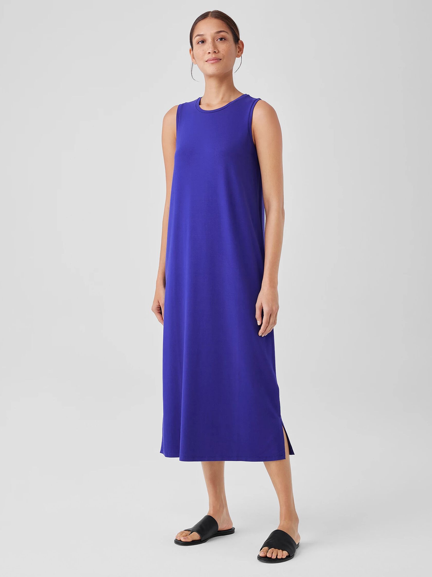 Stretch Jersey Knit Tank Dress EILEEN FISHER