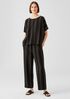 Organic Linen Blend Striped Straight Pant