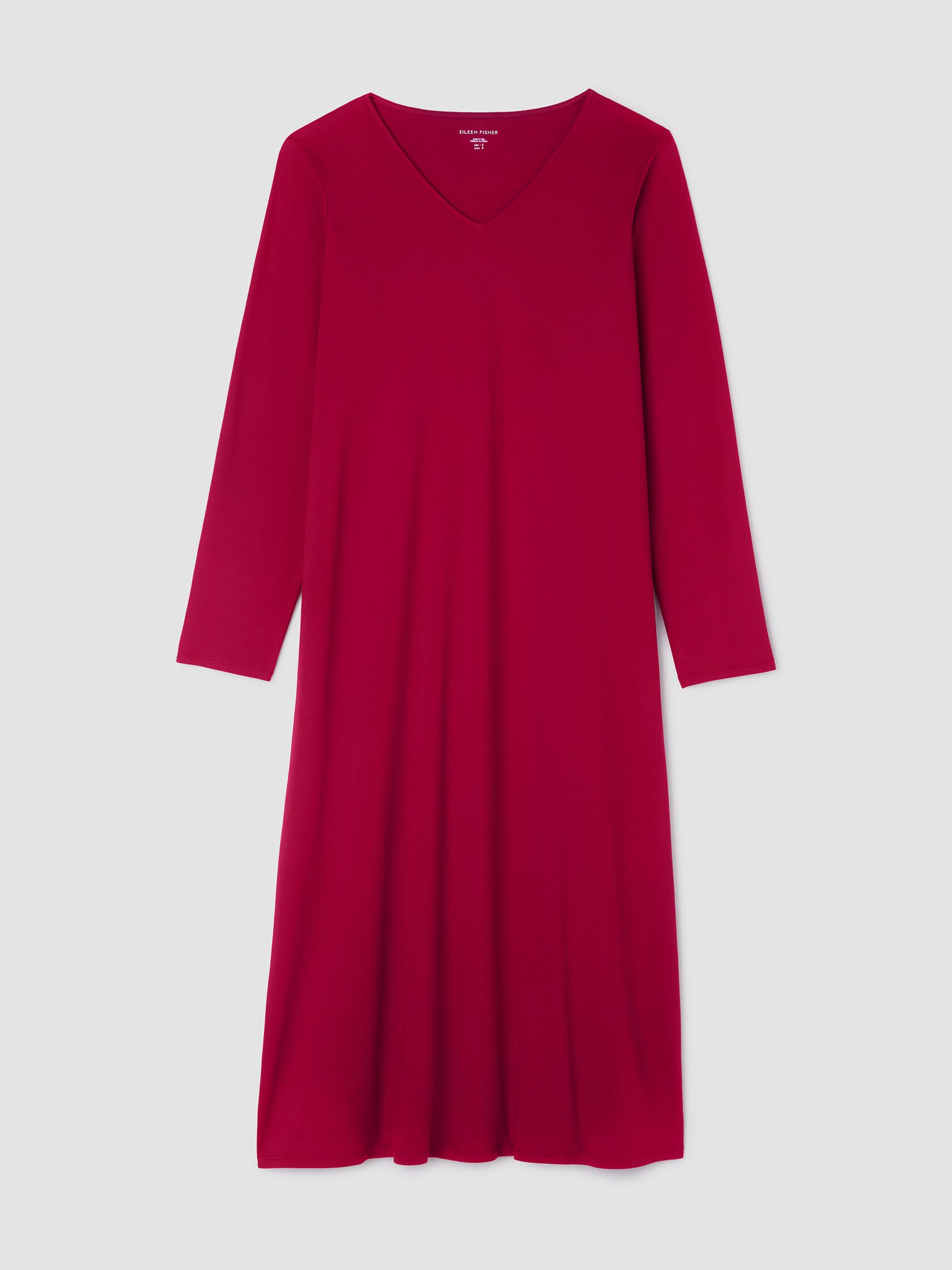 Organic Cotton Interlock V-Neck Sleep Dress