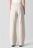 Felted Wool Jersey Wide-Leg Long Pant in Regenerative Wool