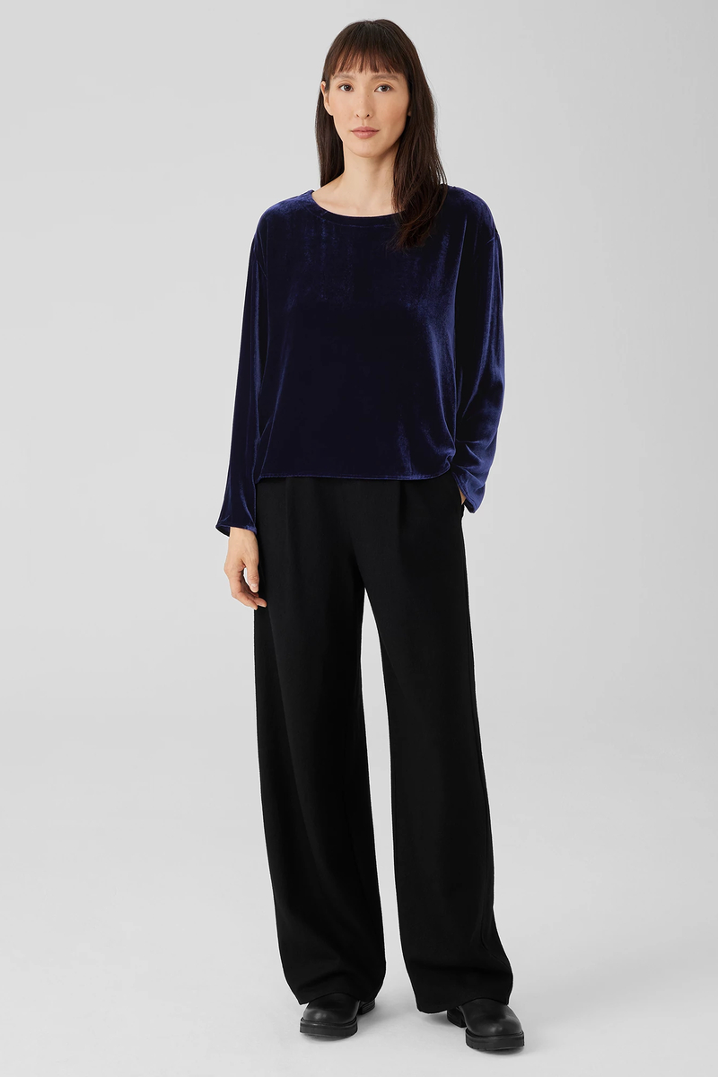 Silk Georgette Crepe Carrot Pant | EILEEN FISHER
