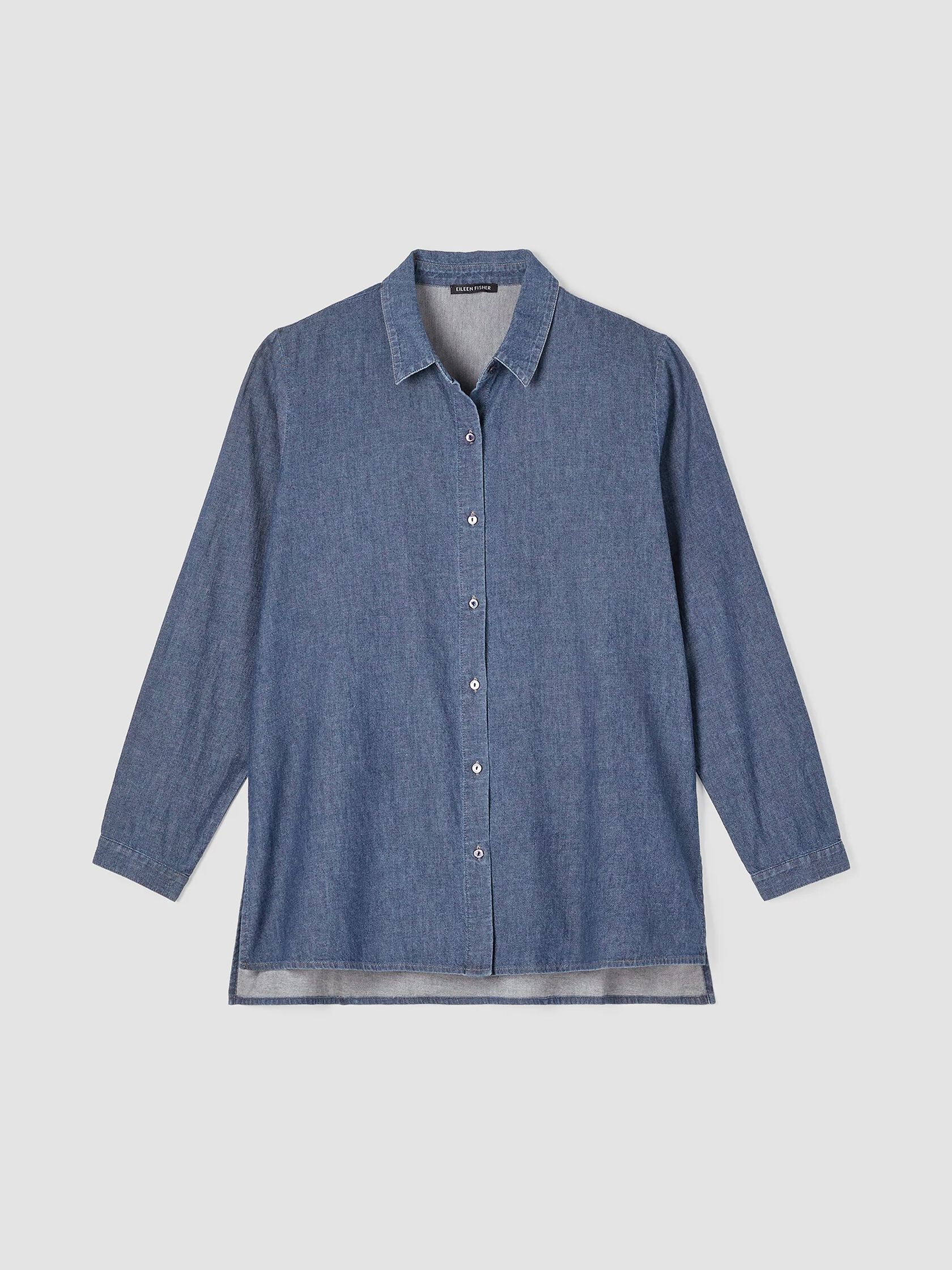 Airy Organic Cotton Twill Classic Collar Shirt