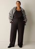 Felted Wool Jersey Full-Length Straight Trouser&nbsp;in Regenerative Wool