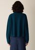 Fine Felted Wool Notch Collar Cardigan in Regenerative Wool