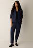Organic Cotton Pucker Check Classic Collar Jacket