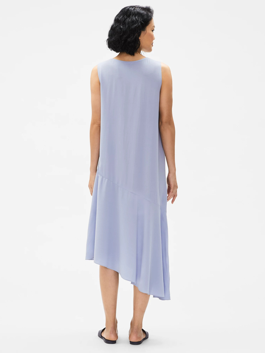 Silk Georgette Crepe Asymmetrical Dress