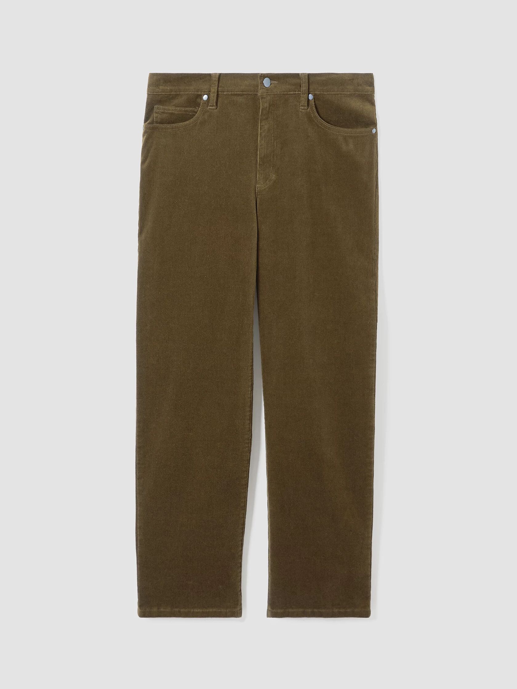 Organic Cotton Stretch Corduroy Straight Pant