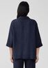 Puckered Organic Linen Shirt Jacket