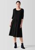 Stretch Silk Jersey Ballet Neck Dress