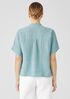 Puckered Organic Linen Short-Sleeve Shirt