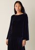 Velvet Bateau Neck Top