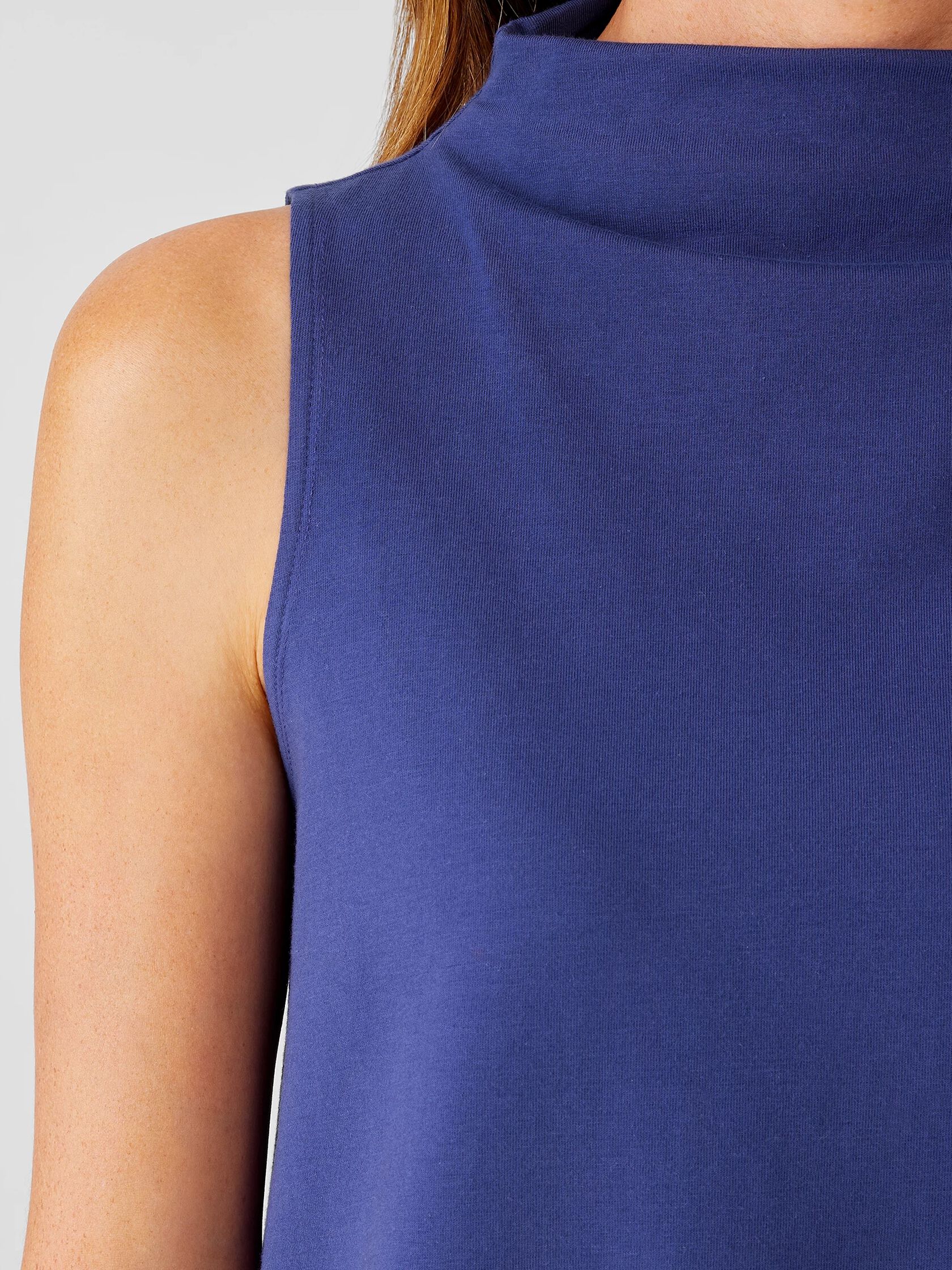 Traceable Cotton Jersey Funnel Neck Tank