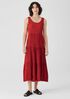 Crushed Silk Tiered Dress