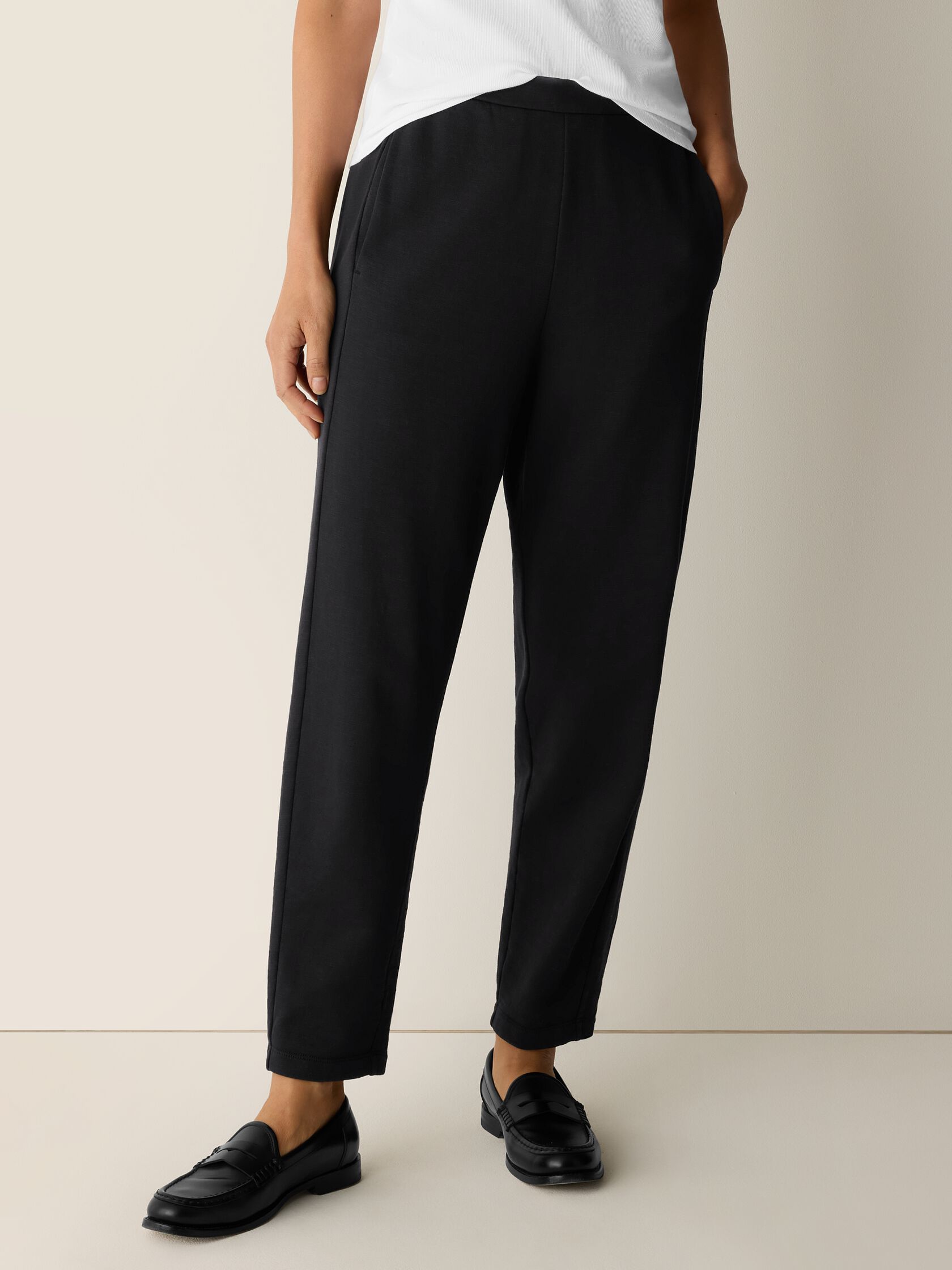 Garment-Dyed Organic Cotton Terry Slouchy Pant