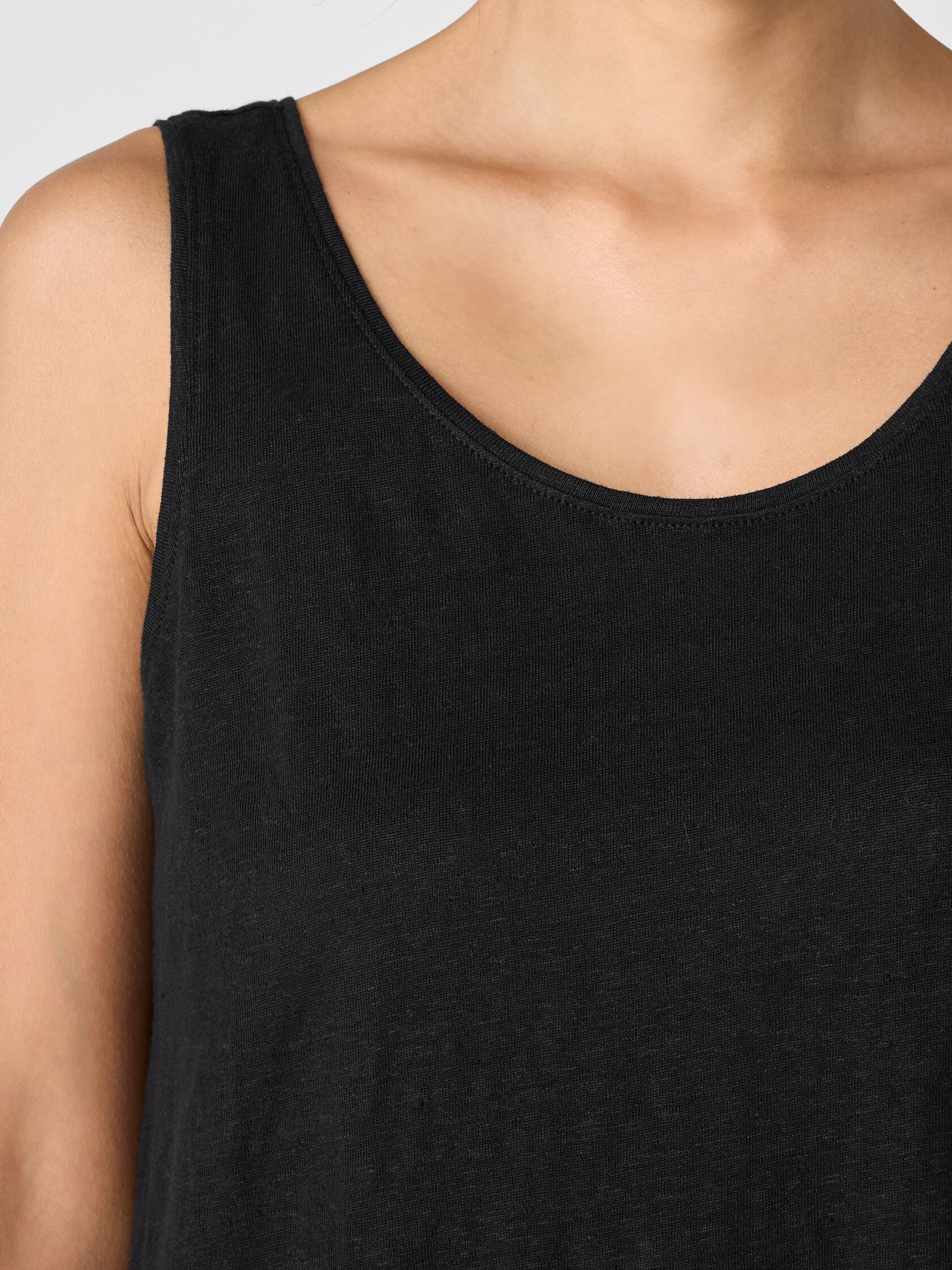 Organic Linen Jersey Scoop Neck Tank