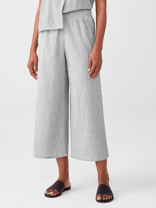 Organic Cotton Linen Ticking Stripe Pant