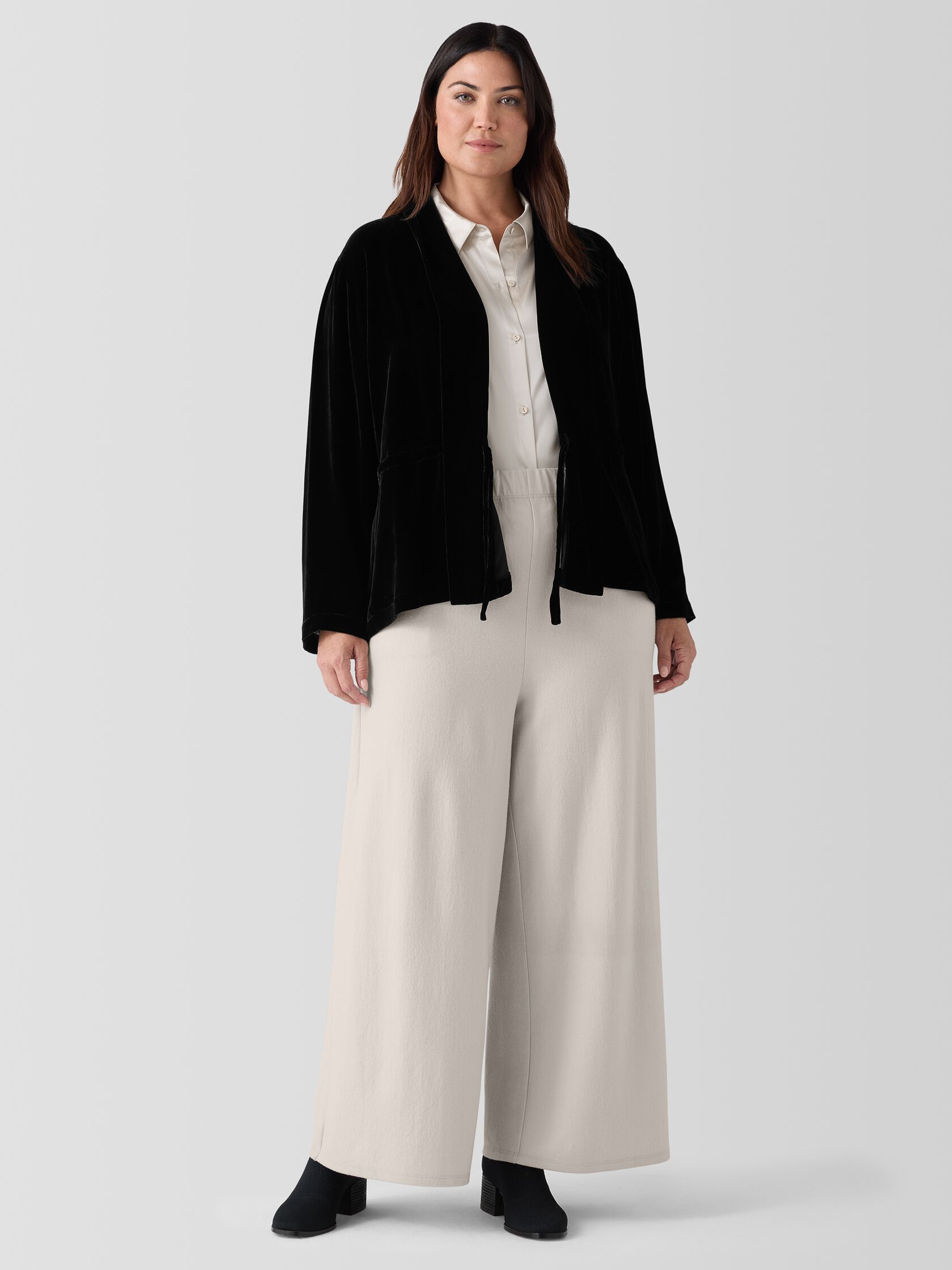 Velvet High Collar Jacket