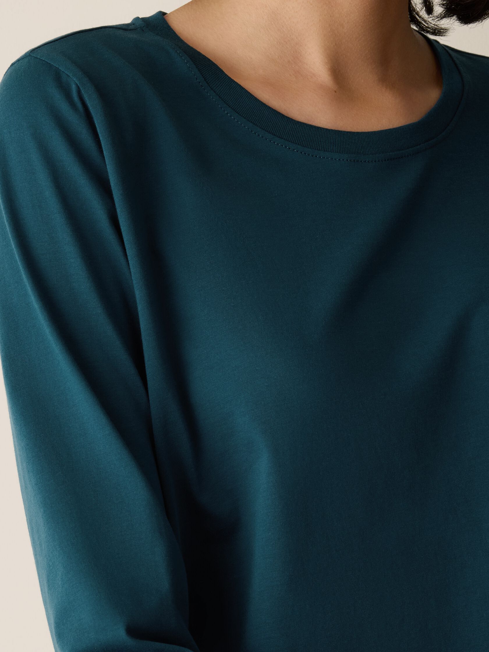 Organic Pima Cotton Jersey 3/4-Sleeve Tee