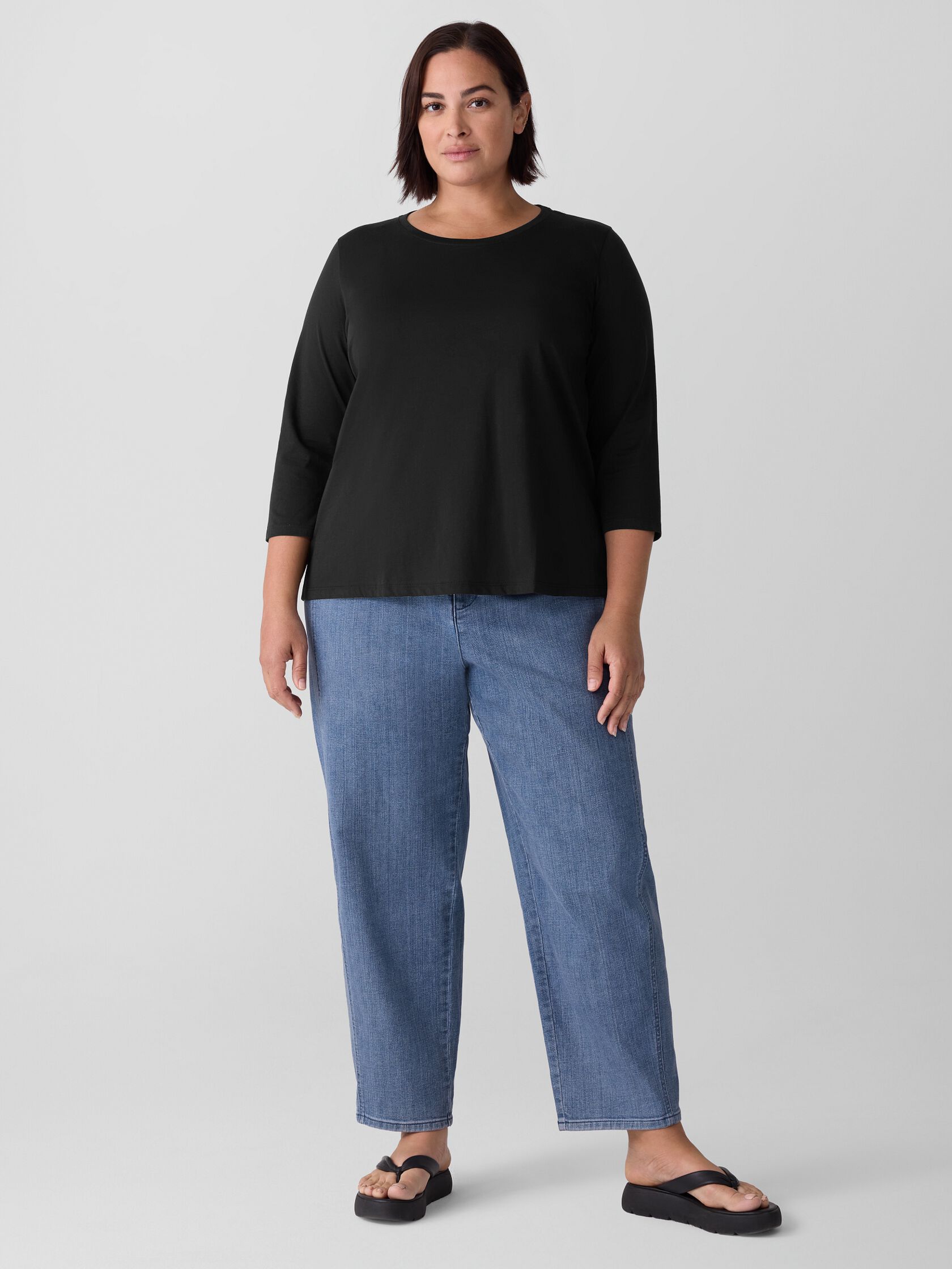 Organic Pima Cotton Jersey Long-Sleeve Tee