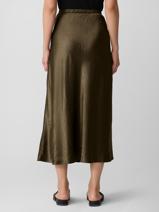 Textured Satin Slip Skirt