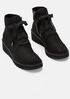 Collar Tumbled Nubuck Wedge Bootie