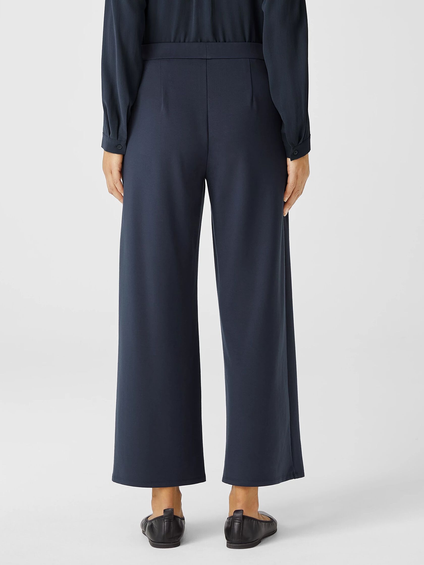 Washable Flex Ponte Wide-Leg Pant