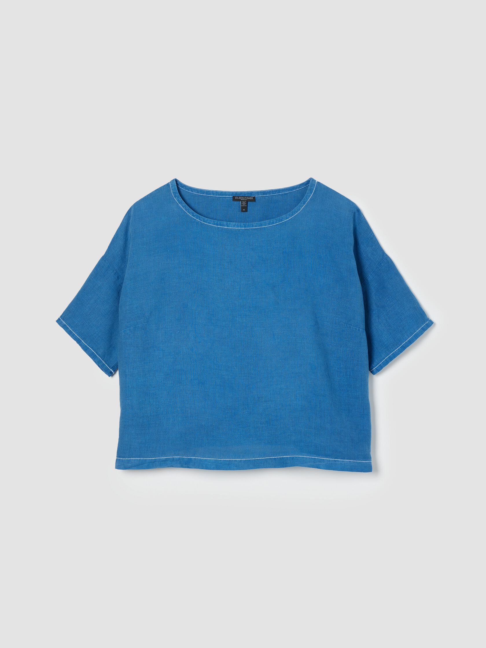 Renew Organic Linen Short-Sleeve Box-Top, 1X