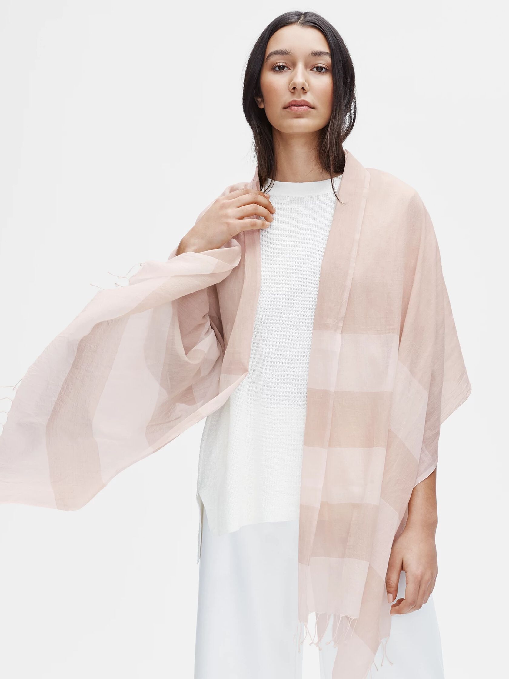 Handloomed Organic Cotton Striped Scarf