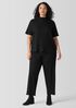 Textured Stretch Rib Wide-Leg Pant
