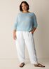 Organic Linen Cotton Slub Bateau Neck Top