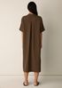 Organic Cotton Lofty Gauze Classic Collar Shirtdress