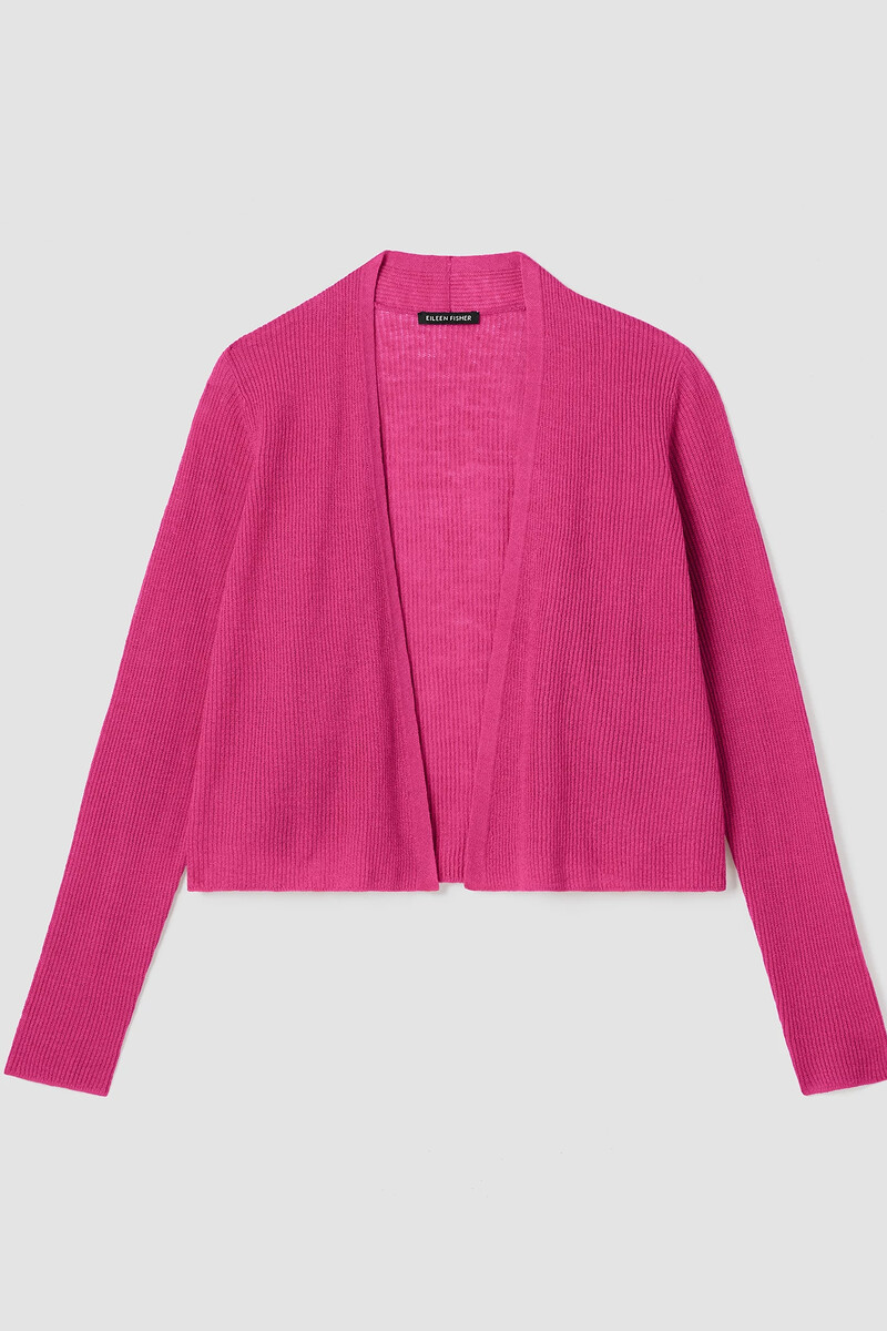 Organic Linen Cotton Airy Tuck Cropped Cardigan Organic Linen Cotton Airy Tuck Cropped Cardigan