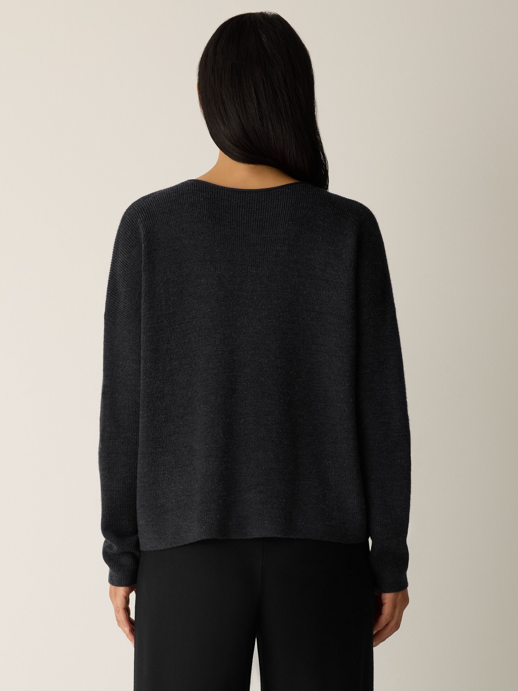 Merino Crew Neck Top in Regenerative Wool