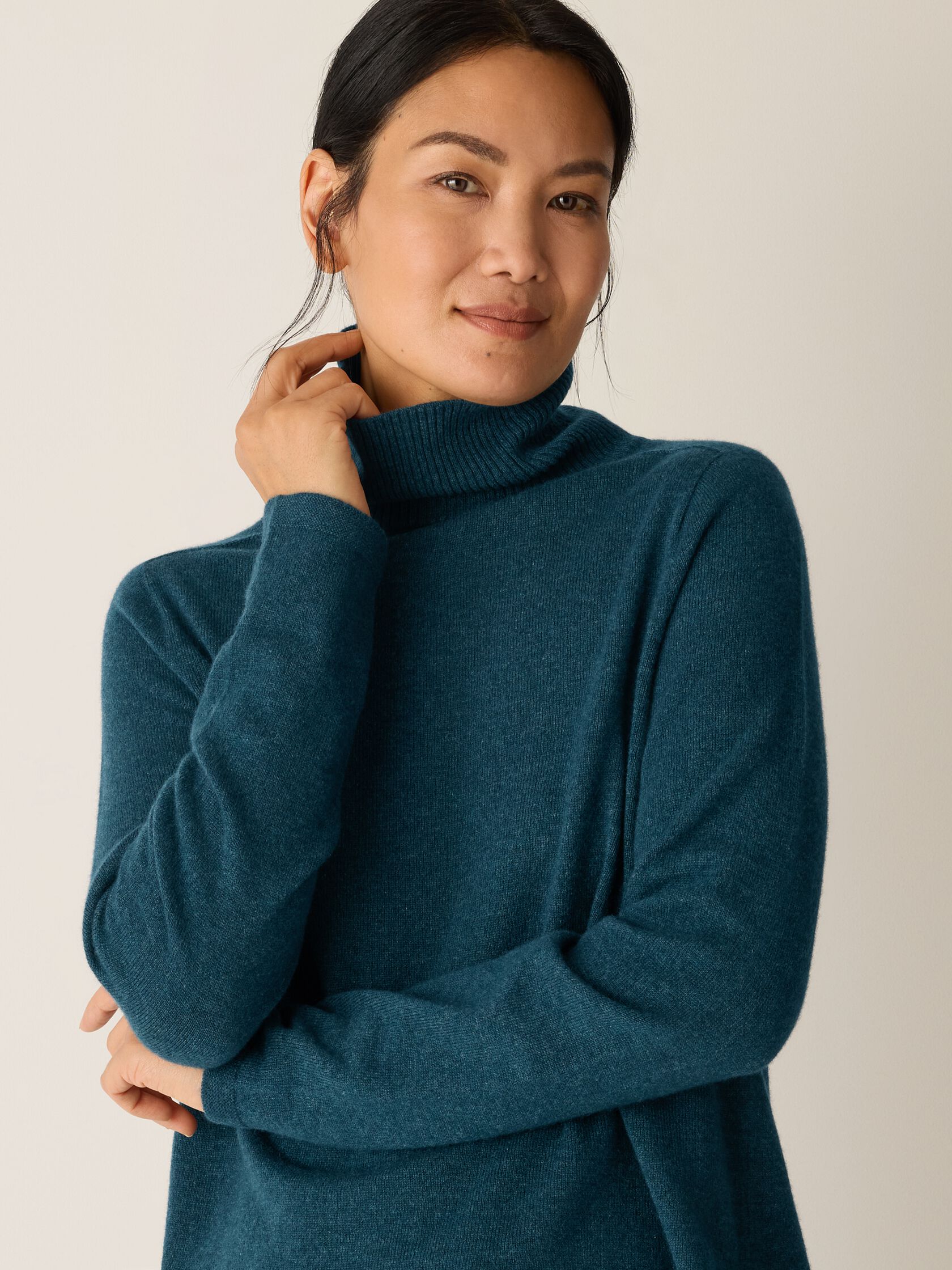 Italian Cashmere Turtleneck Top