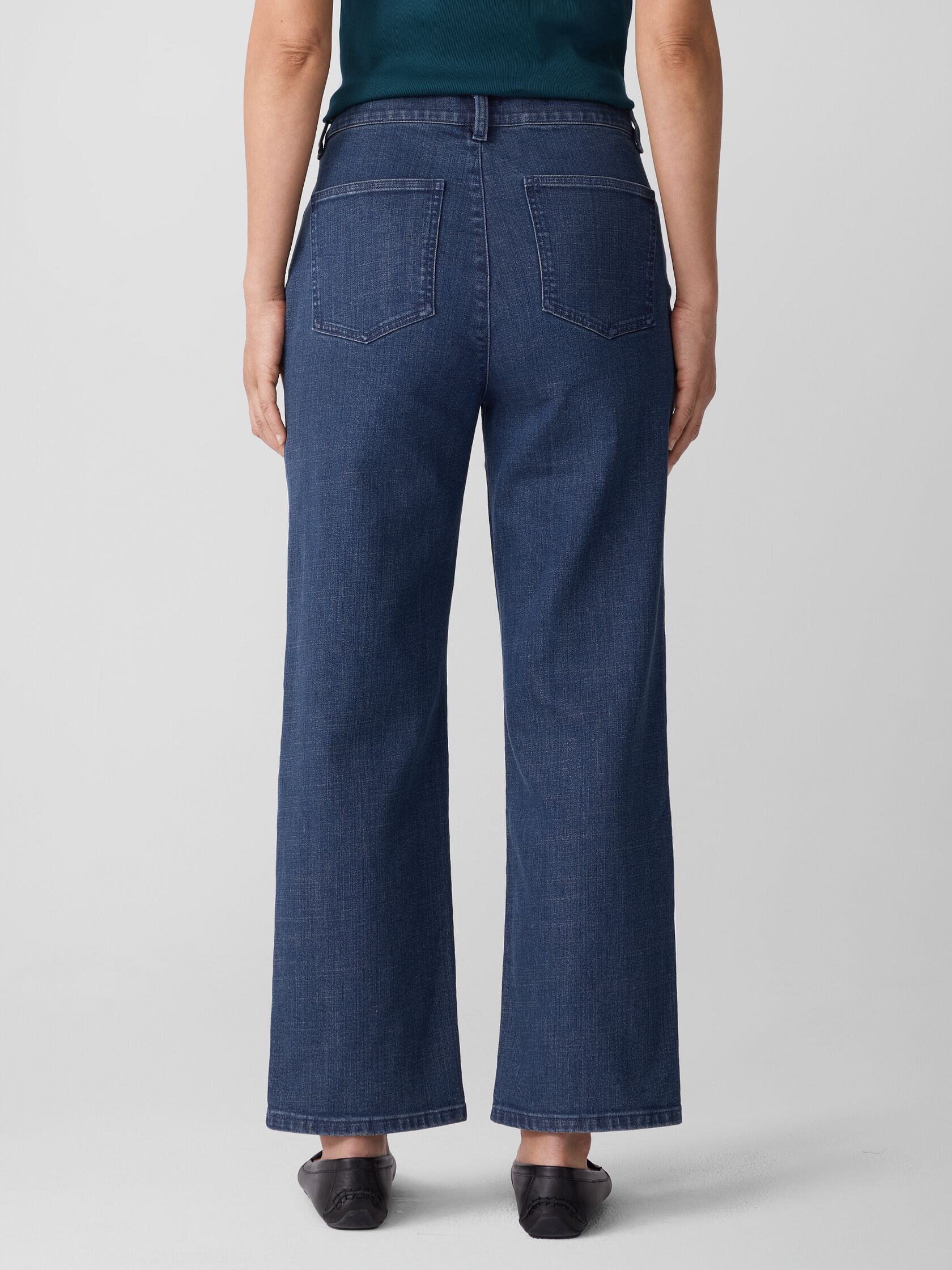 Cotton Stretch Denim Straight Jean