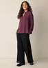 Silk Georgette Crepe Band Collar Top