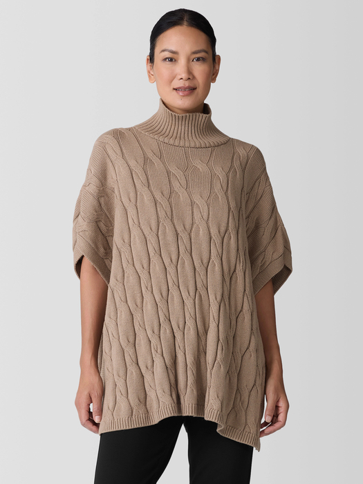 Picture of Organic Cotton Alpaca Poncho - Women's