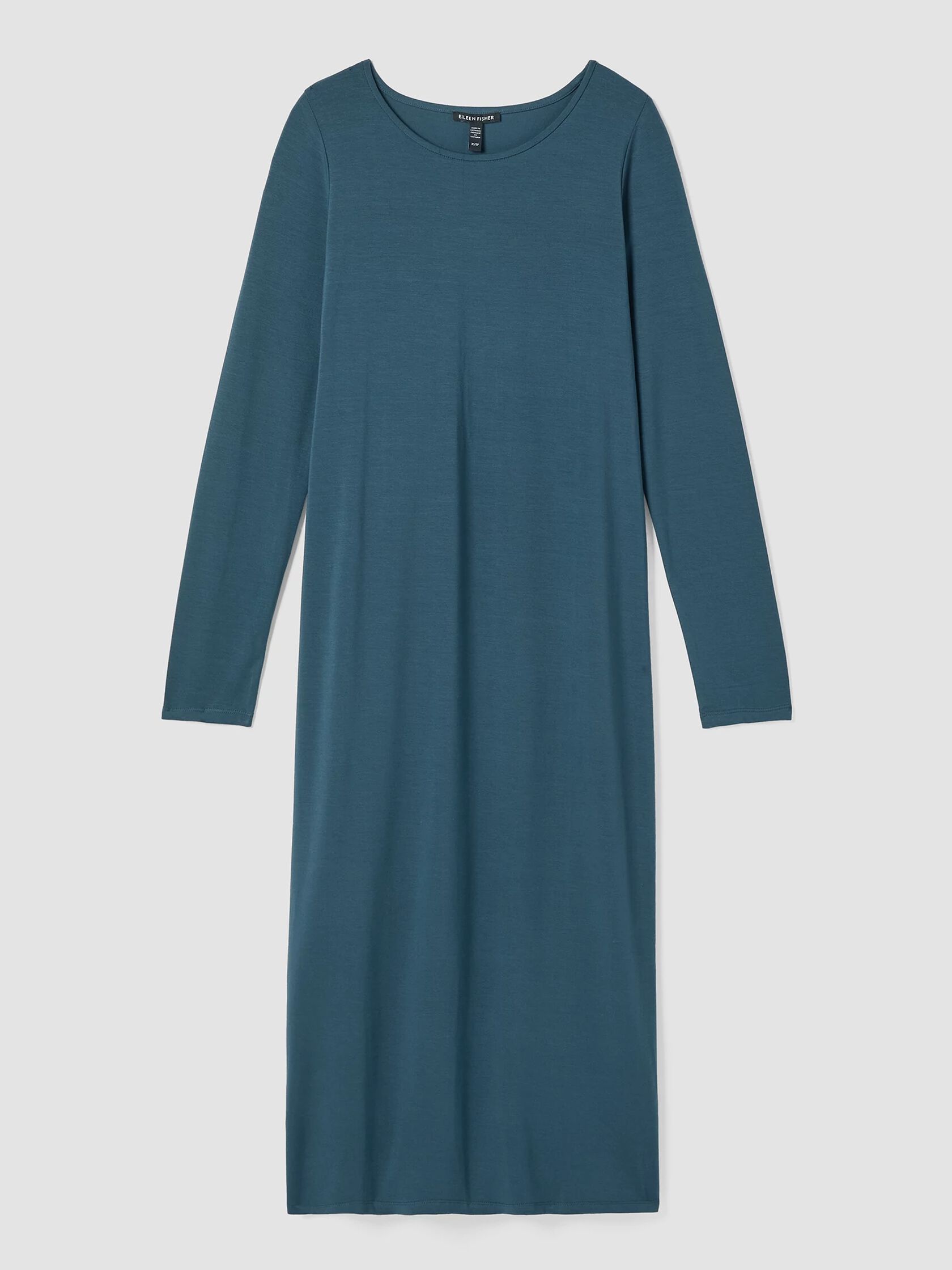 Stretch Jersey Knit Jewel Neck Dress