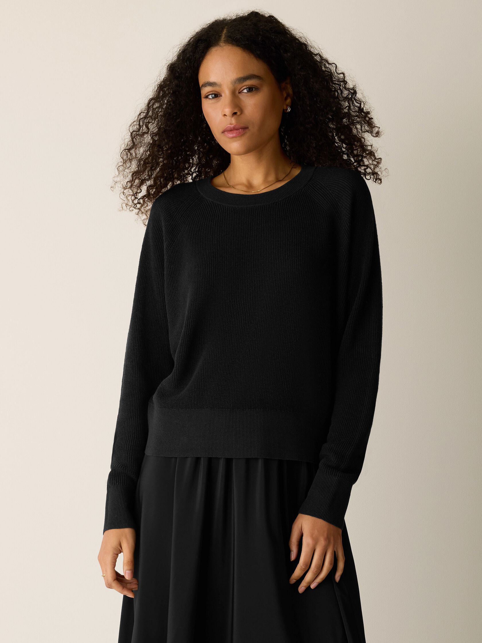 Organic Linen Cotton Wedge Sweater