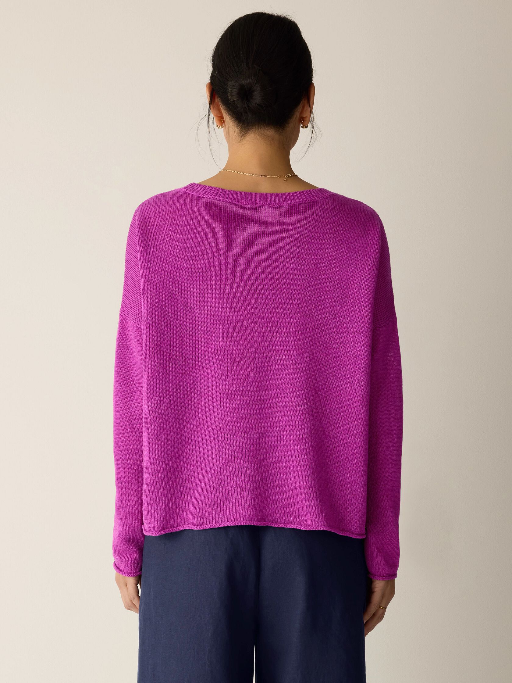 Organic Linen Cotton Crew Neck Top