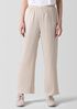 Striated Silk Satin Straight Pant