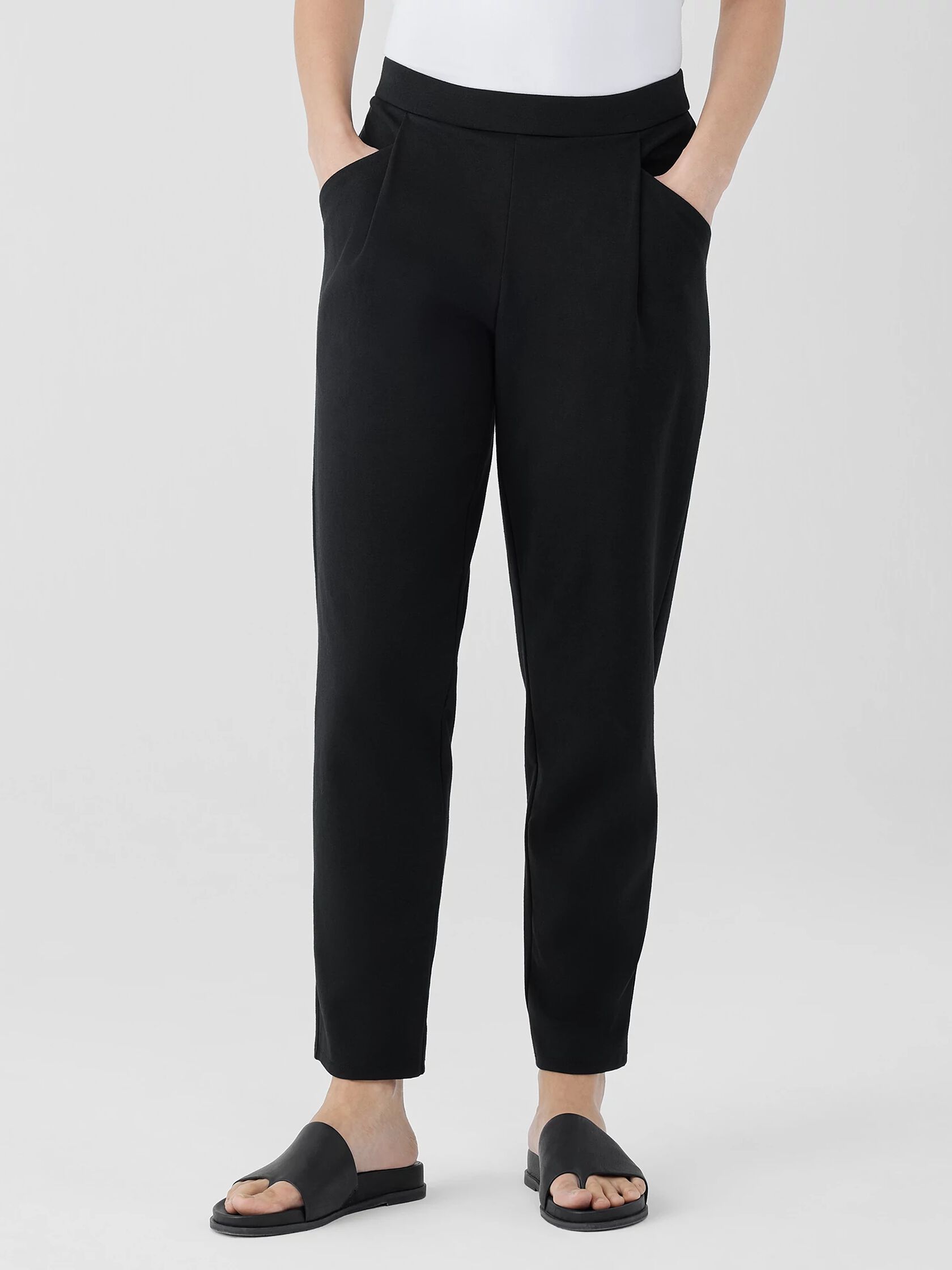 Cotton Blend Ponte Carrot Pant