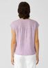 Organic Linen Jersey Shirred-Back Top